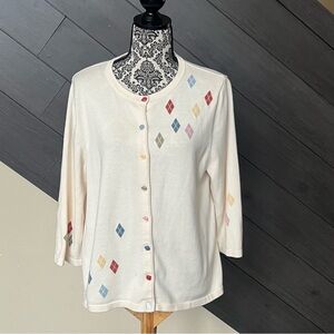 💥CJ‎ Banks Argyle Button Down Cardigan💥